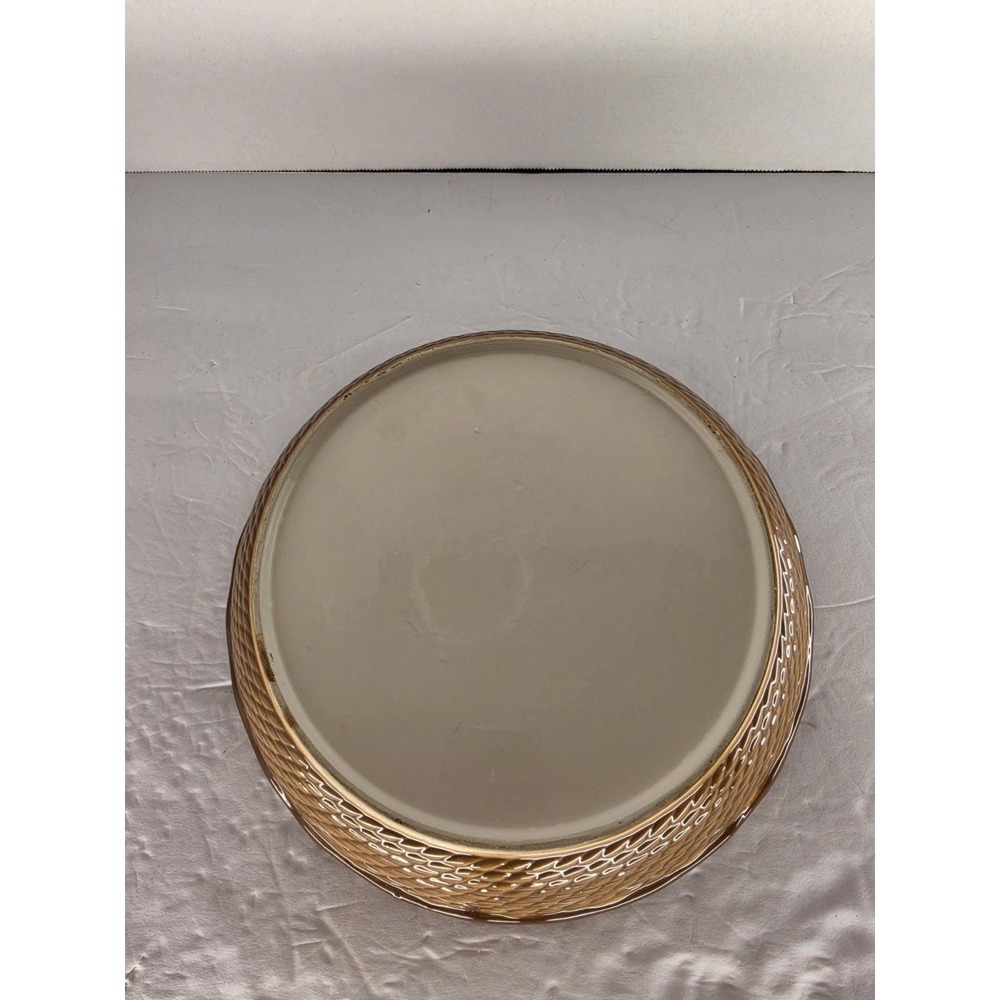 Pecan Pie Recipe Ceramic Pie Plate 10" Brown Scalloped Rim Baking Dish - Picture 3 of 5